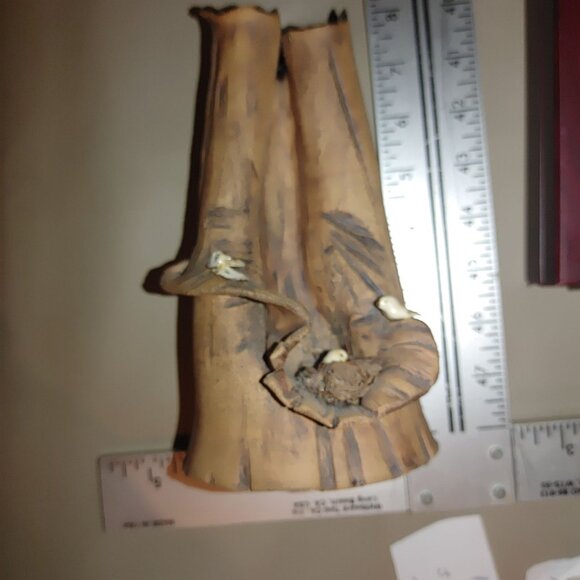 Rumsey Vase Pottery Birds Tree Trunk Art Nature 8 inches by 4 inches - Picture 7 of 16